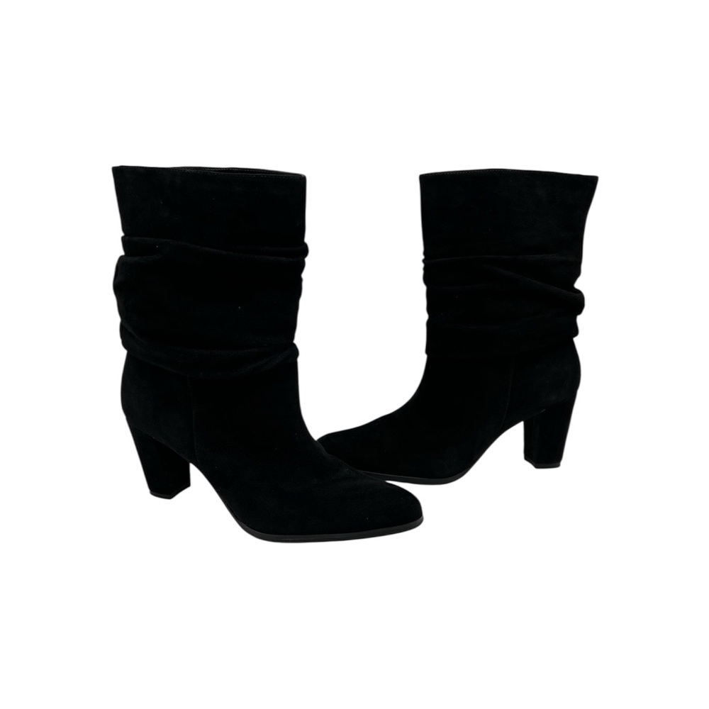 Ivanka Trump Jalli Black Suede Ankle Boot Womens sz 8